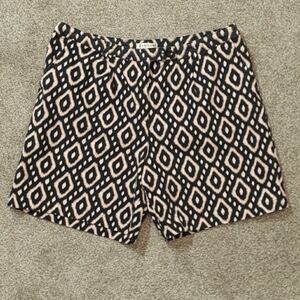 Hannah Pleated Chino Shorts, Pockets, Zipper, Size 12